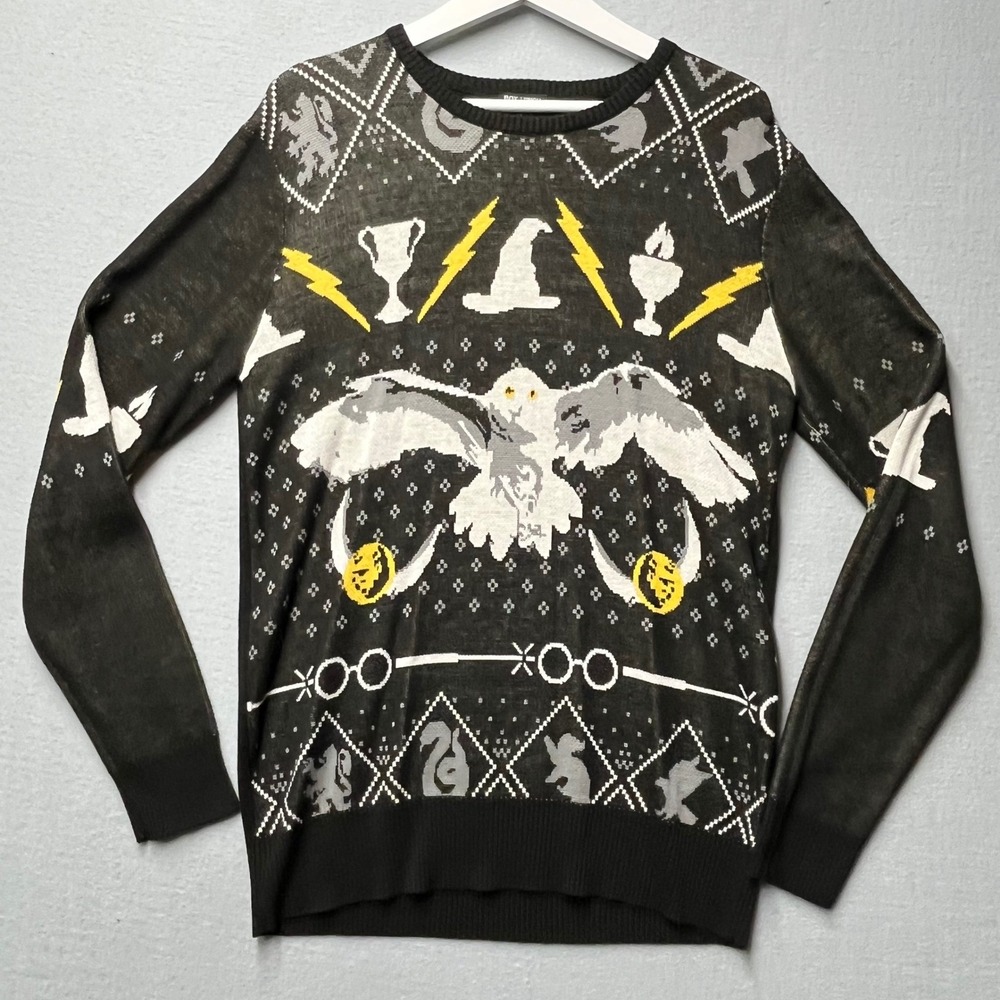 NEW Harry Potter BoxLunch S Hedwig Owl Golden Snitch Knit Sweater 19x29